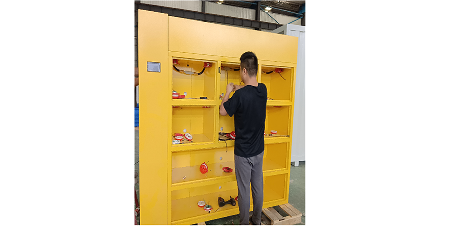 锂电池多格存放柜在线监测与自动灭火